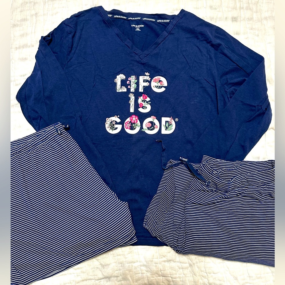 Plus size Life is Good 3 Piece Sleepwear